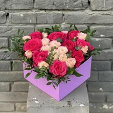 Цветочная композиция из Розы в коробке в Партените