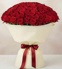 Букет 101 Красная роза Милано в Партените