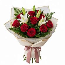 Букет цветов из:  Лилии и Розы в Партените