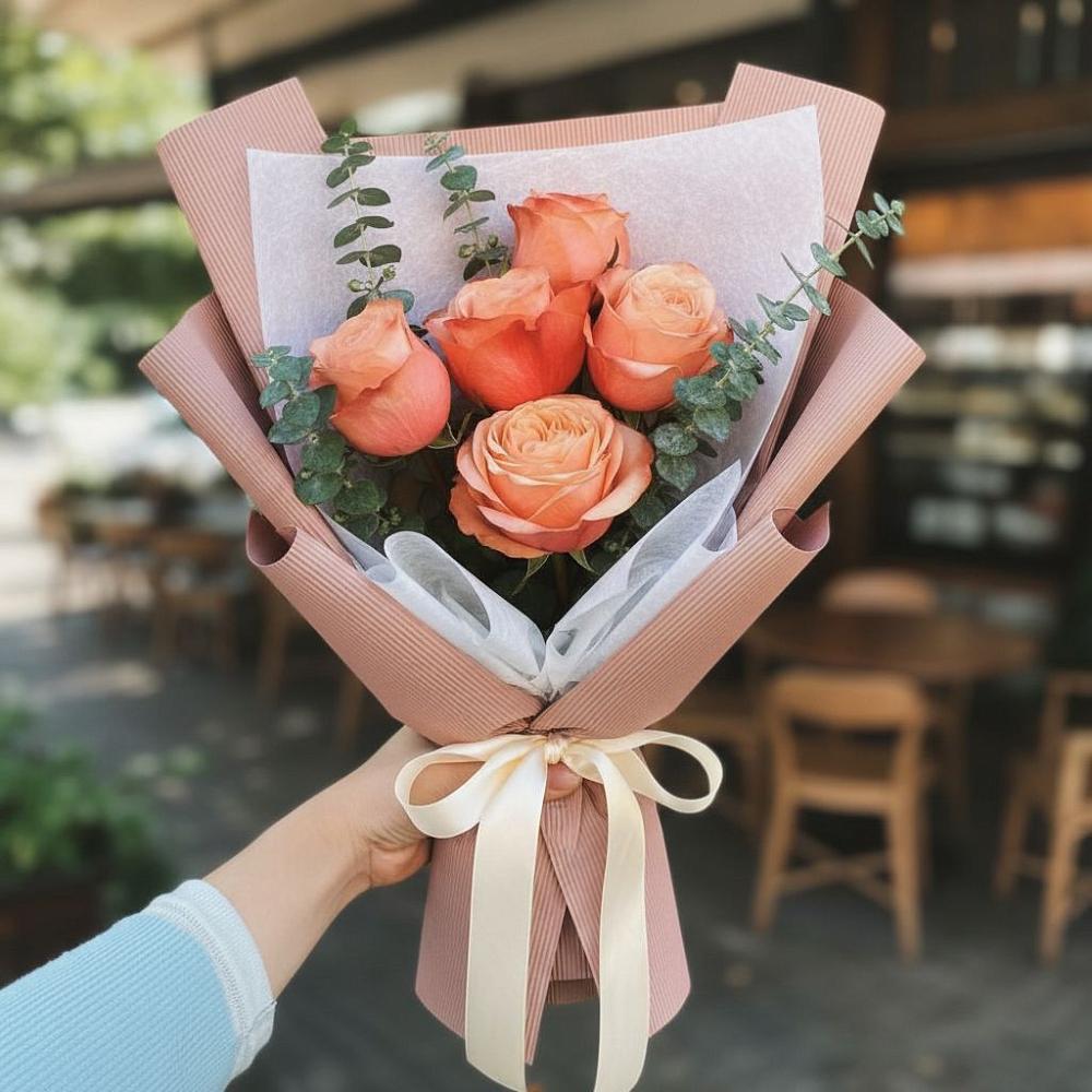 Букет цветов из: Розы в Партените