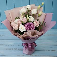 Букет цветов из:  Розы и Лизиантусы #REPLACE_PRED# Партените