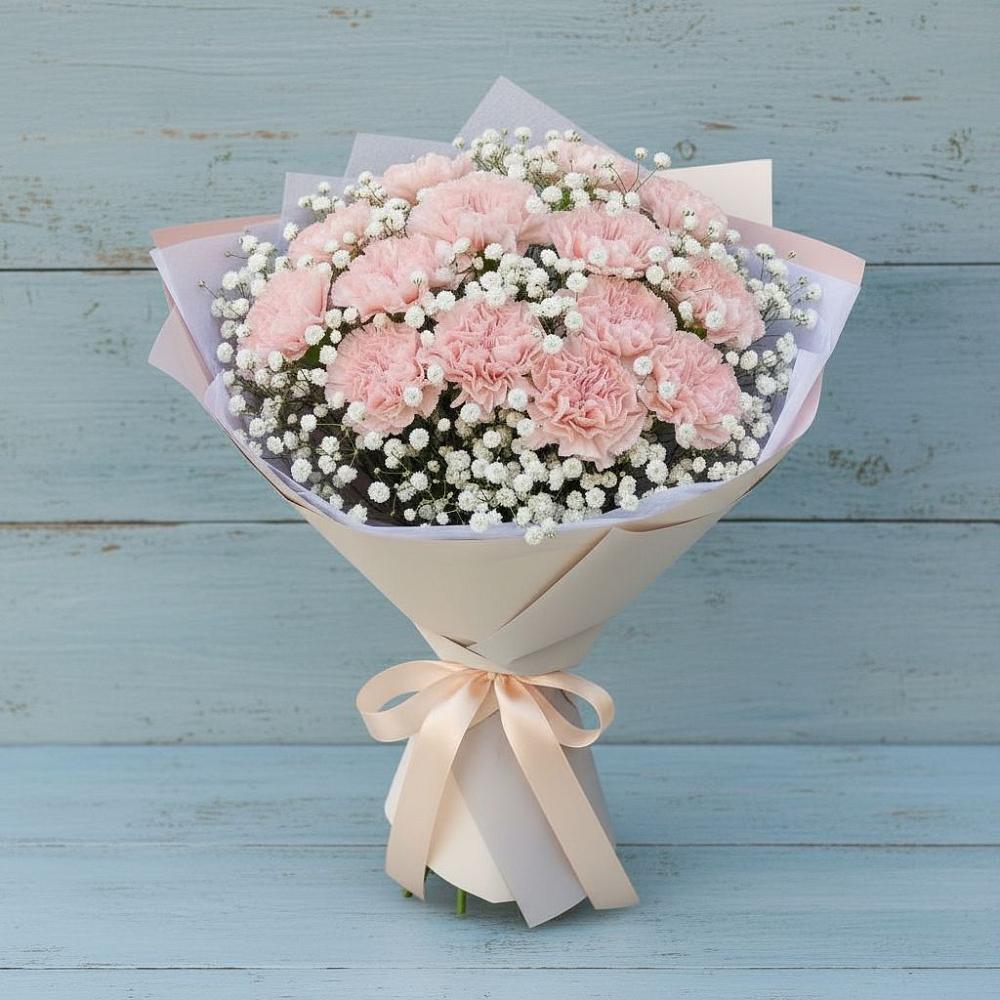 Букет цветов из: Гвоздики в Партените