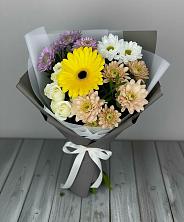 Букет цветов из:  Розы, Герберы и Хризантемы в Партените
