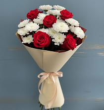 Букет цветов из:  Розы и Хризантемы в Партените