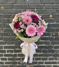 Букет цветов из:  Герберы и Хризантемы в Партените