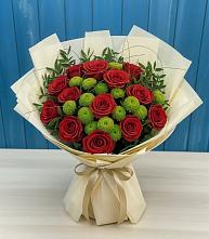 Букет цветов из:  Розы и Хризантемы в Партените