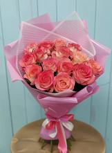 Букет 15 Розовых роз Равель в Партените