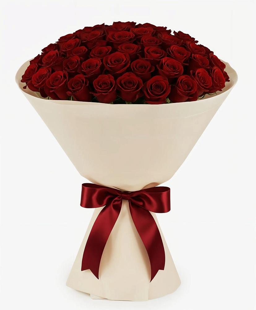 Букет 101 Бордовая роза Блэк Бакарра в Партените