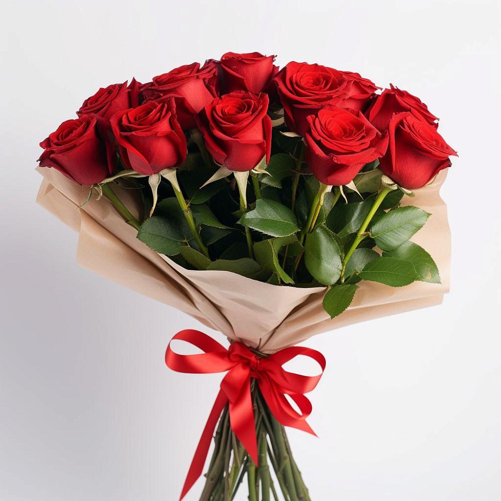Букет 11 Красных роз Эдлесс Лав в Партените