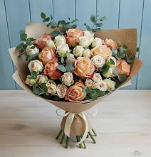 Букет цветов из:  Альстромерии и Розы #REPLACE_PRED# Партените